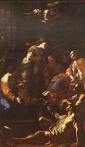 刑務所でアレクサンドリアの聖カタリナを訪れたローマ皇后ファウスティナ、1640年〜43年頃